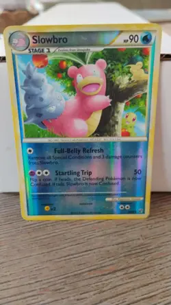 SLOWBRO Undaunted POKEMON Reverse Holo Foil 2010 Trading Card 38/90 - Image 1
