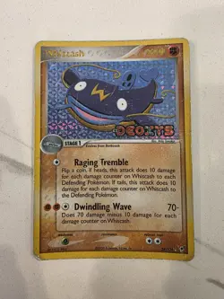Pokemon Card Ex Deoxys Whiscash 28/107 2005 Reverse Holo MP - Image 1