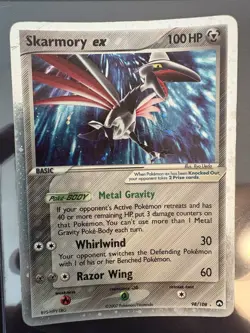Skarmory ex 98/108 Power Keepers Holo Rare Pokemon Card - Image 2