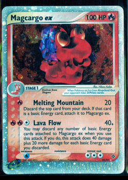 POKEMON CARD HOLO FOIL ULTRA RARE 95/97 MAGCARGO EX DRAGON HP/DMG SEE PICS - Image 1