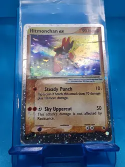 Hitmonchan EX 98/109 MP Holo EX Ruby & Sapphire Rare Pokemon TCG Card - Image 1
