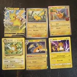 Pikachu & Raichu Pokemon TCG 6 Card Lot - Holos, Rare - LP - Image 1