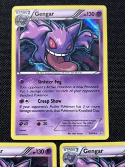 Pokemon Gengar TCG Holo Rare Card 35/83 Generations LP Set Of 3 - Image 2