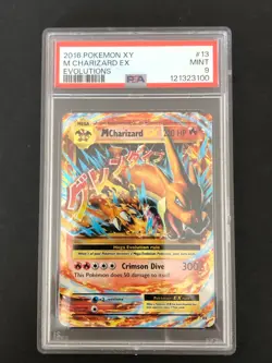 PSA 9, M Charizard EX 13/108 Ultra Rare Holo XY Evolutions 2016 Pokemon TCG Card - Image 1