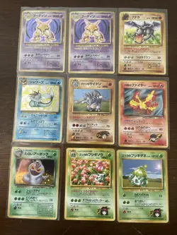 Lot Of 9 Vintage Pokemon Pocket Monsters Japanese Cards From Heavy Play To Mint - Image 1
