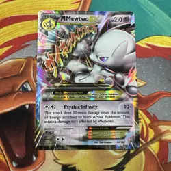 Pokemon Mega-Mewtwo-EX TCG Holo Card Breakthrough 64/162 - Image 1