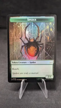 Food \ Spider Token FOIL - MTG Magic the Gathering Spiderman - Crimped - Image 2