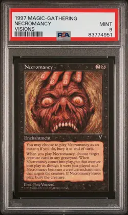 Necromancy - Visions - MTG - Mint - PSA 9. POP 20. More MTG in Store - Image 1