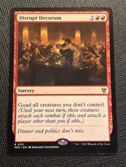 DISRUPT DECORUM - MTG - NON FOIL - MKC - COMMANDER - BLAME GAME - 2024 - NM - Image 1