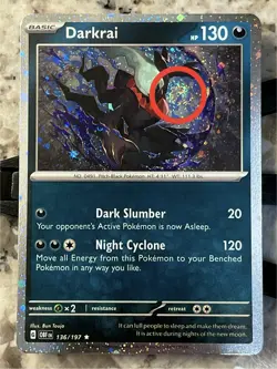 Pokemon TCG ~ Darkrai Cosmos Holo RARE 🌀BIG SWIRL🌀 [Obsidian Flames 136/197] - Image 1