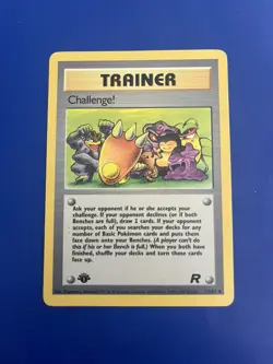 Challenge! 74/82 NM Team Rocket 1st Edition Pokemon Card Snorlax Machamp Arbok + - Image 1