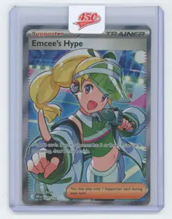 2025 Scarlet & Violet Destined Rivals Emcee's Hype Full Art Rare #220/182 - Image 1