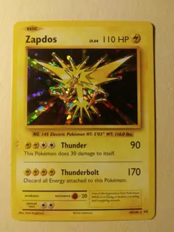 Pokemon XY Evolutions Zapdos 42/108 Holo Rare NM - Image 1