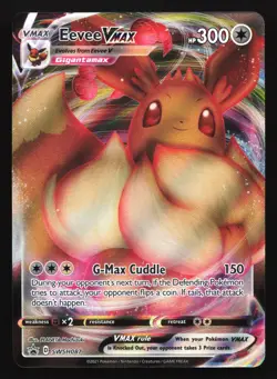 Pokemon Eevee VMAX SWSH087 Shining Fates Full Art Holo Black Star Promo LP - Image 1