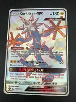 Xurkitree GX SHINY FULL ART ULTRA RARE SV58/SV94 Pokemon SM Hidden Fates 2019 - Image 1