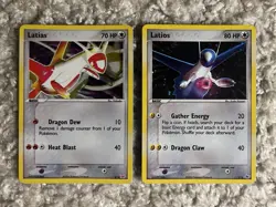 Latias & Latios Pokemon 2004 EX Dragon Trainer Kit Half Deck Promo Holo Swirl MP - Image 2
