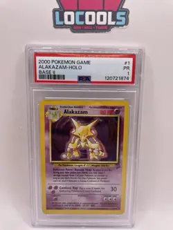 2000 Pokemon Game Base Ii #1 Alakazam-Holo Base Ii PSA 1 - Image 1