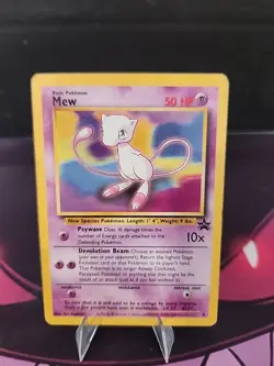 Mew #8 Pokemon TCG Non Holo Black Star Movie Promo WOTC Damaged - Image 1