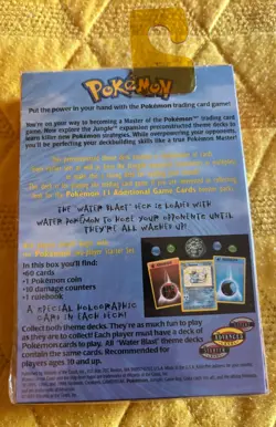 1999 Factory Sealed Pokemon Factory Sealed Water Blast Jungle Starter Deck Set - Image 2