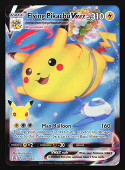 Pokemon Flying Pikachu VMAX 007/025 Celebrations Ultra Rare Full Art Holo LP - Image 1