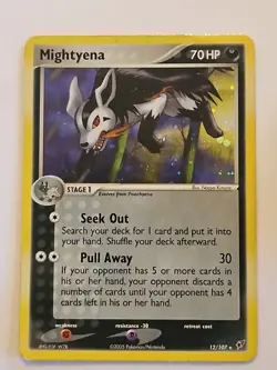 Pokemon Mightyena #12/107 Holo Rare - 2005 EX Deoxys - Image 1