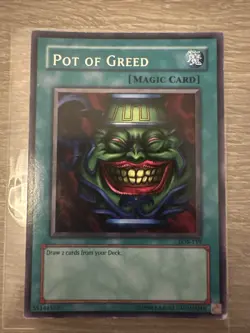 Yu-Gi-Oh! TCG Pot of Greed Legend of Blue Eyes LOB-119 Unlimited Rare - Image 1