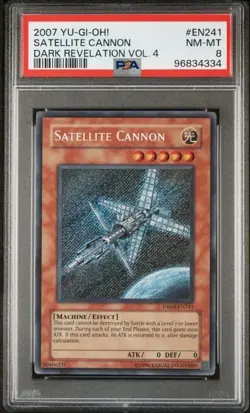 Yugioh Sequential Certs PSA 8 Satellite Cannon DR04 Secret & CP01 Ultra Rare - Image 2