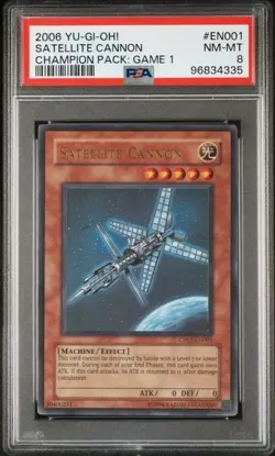 Yugioh Sequential Certs PSA 8 Satellite Cannon DR04 Secret & CP01 Ultra Rare - Image 4
