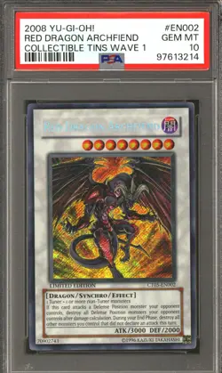 Yu-Gi-Oh Collectable Tins Wave 1 CT05-EN002 Red Dragon Archfiend PSA 10 *214 - Image 1