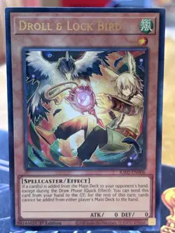 Yu-Gi-Oh Droll & Lock Bird (Alt. Art ) RA02-EN006 - Ultimate Rare - 1st Ed. NM - Image 2