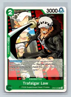 Trafalgar Law OP02-035 C One Piece Paramount War Trading Card - Image 1