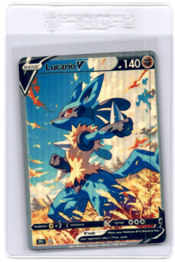 CustomMade madeTOorder full art HOLO pokemon card PTL460 Lucario Read desc - Image 1