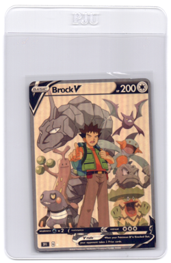 CUSTOMmade madeTOorder full art holo pokemon card Brock PTL33 - Image 1