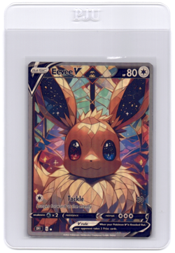 CUSTOMmade madeTOorder full art holo pokemon card PTL190 Eevee - Image 1