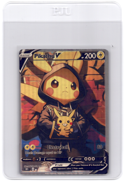 CUSTOMmade madeTOorder full art holo pokemon card PTL84 Pikachu - Image 1