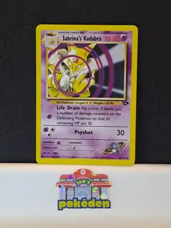 Sabrina’s Kadabra 58/132 Gym Challenge Pokemon Card TCG NM - Image 1