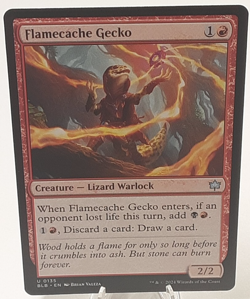 MTG - Bloomburrow - Flamecache Gecko - #0135 - Near Mint - Image 1