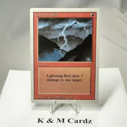 MTG - 3rd Edition - Revised - Lightning Bolt - Common - Lightly Played - Image 1