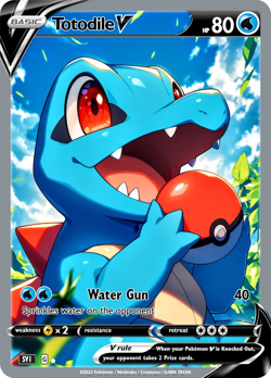 CUSTOMmade madeTOorder full art holo pokemon card Toitodile PTL381 - Image 1