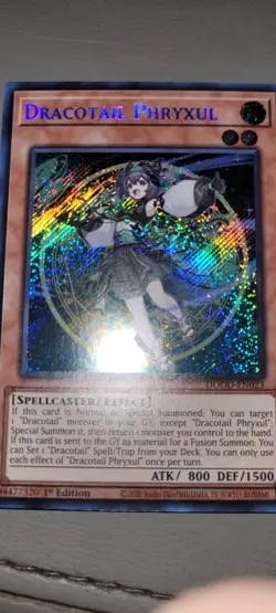 Yugioh Dracotail Phryxul DOOD-EN023 1st Edition Secret Rare NM - Image 2