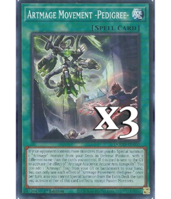 3X Artmage Movement -Pedigree- DOOD-EN060 C Doom of Dimensions NM 1st Ed Yugioh - Image 1