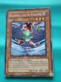 Yugioh - Blackwing - Gale the Whirlwind Rare 1st Edition CRMS-EN008 MP - Image 1