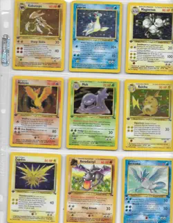 Pokemon FOSSIL 1st EDITION complete set 1999 cards 1-62 - Image 2