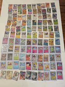 Pokemon Lot Of 110 Cards-Full Arts, Ex’s, Sir’s, V-star, Holos, & More - Image 1