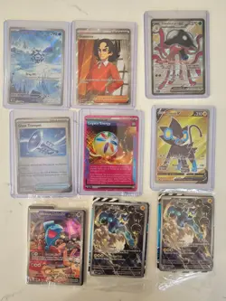 Pokemon Lot Of 110 Cards-Full Arts, Ex’s, Sir’s, V-star, Holos, & More - Image 3