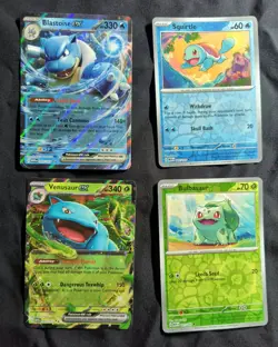 Pokemon 151 Blooming Waters Premium Collection 4 Promo Card Set - Image 1