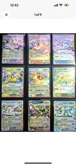 COMPLETE Eeveelution English EX 9 Card Set NM Prismatic Evolutions! Pack Fresh - Image 1