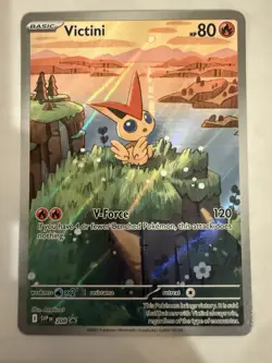Victini SVP 208 - Illustration Rare Black Star Promo Pokemon TCG Card - Image 1