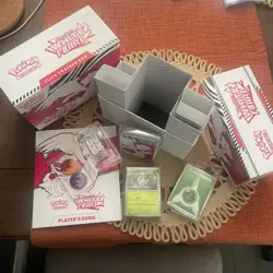 White Flare empty ETB with 60+ Random Cards, Energy Pack, Sleeves And Dice - Image 1