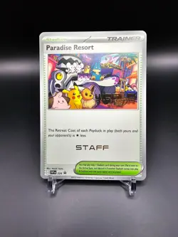 NM/EX - Paradise Resort - 224 - Staff - World Championships 2025 - Pokemon Card - Image 1